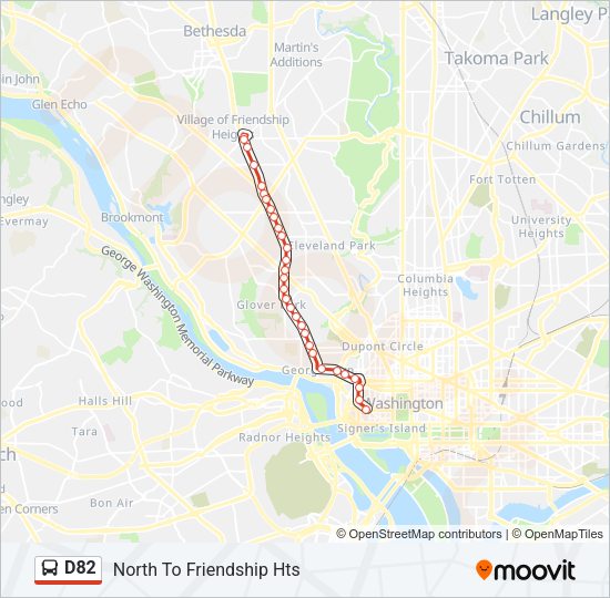 D82 Bus Line Map