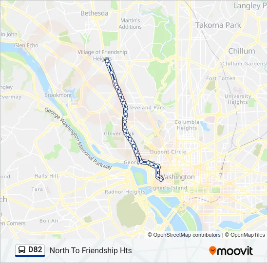 D82 Bus Line Map