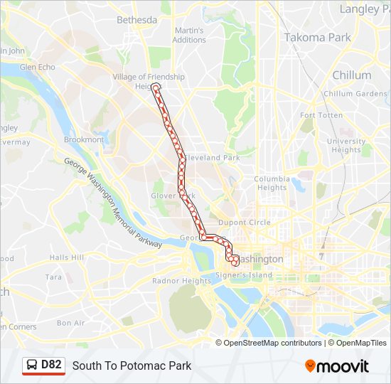 D82 Bus Line Map