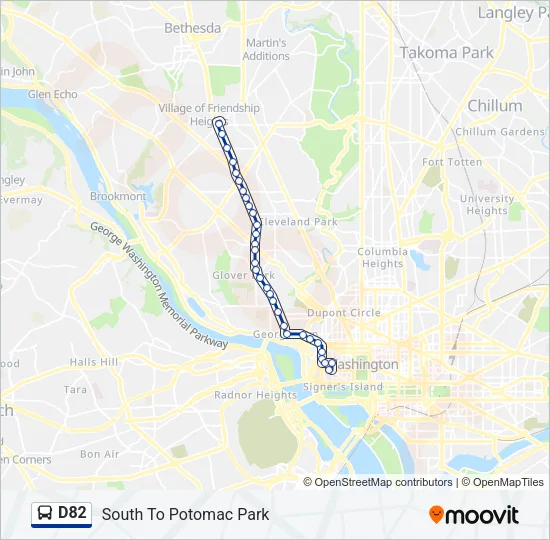 D82 Bus Line Map