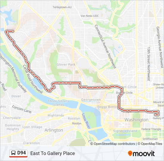 D94 Bus Line Map