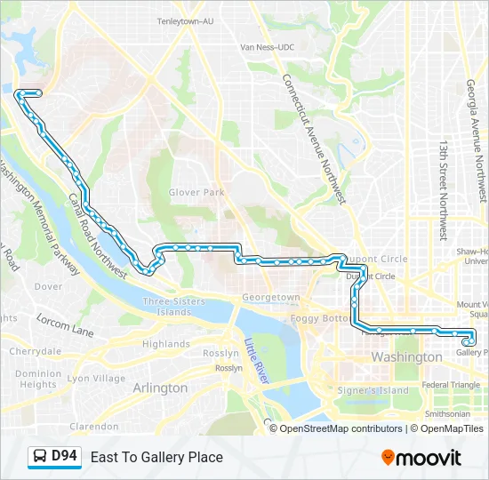 D94 Bus Line Map