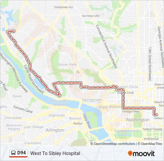 D94 Bus Line Map