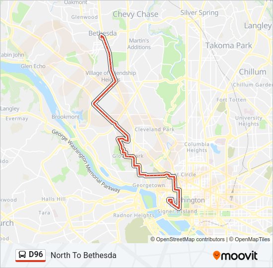 D96 Bus Line Map