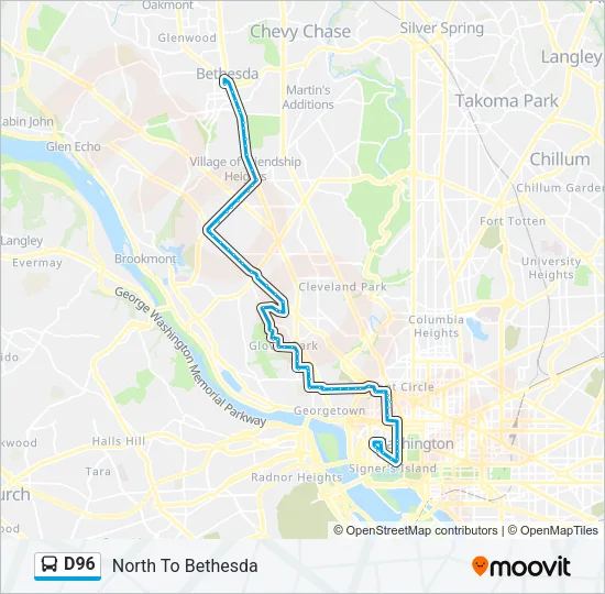 D96 Bus Line Map