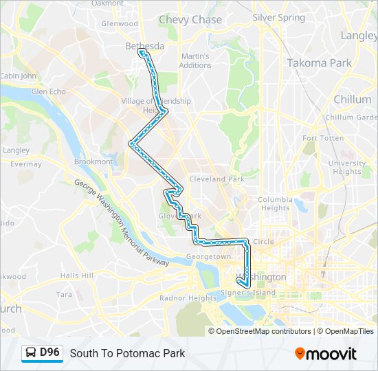 D96 Bus Line Map