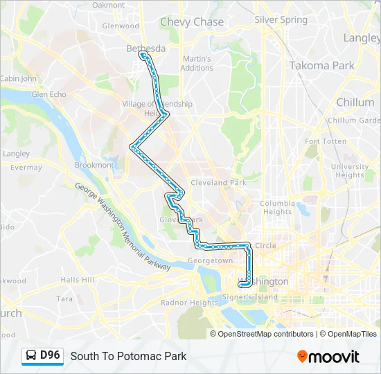 D96 Bus Line Map