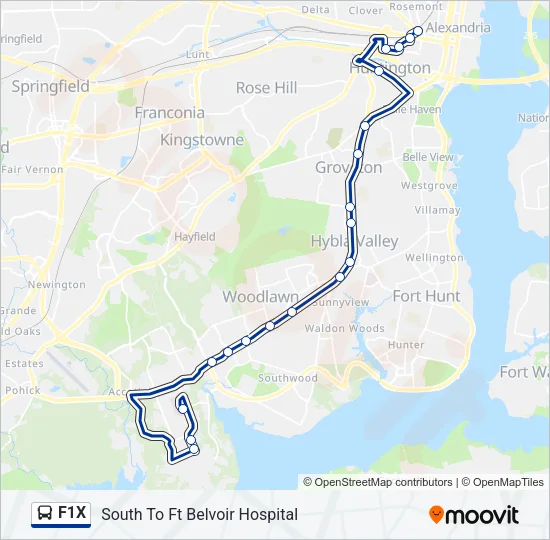 F1X Bus Line Map