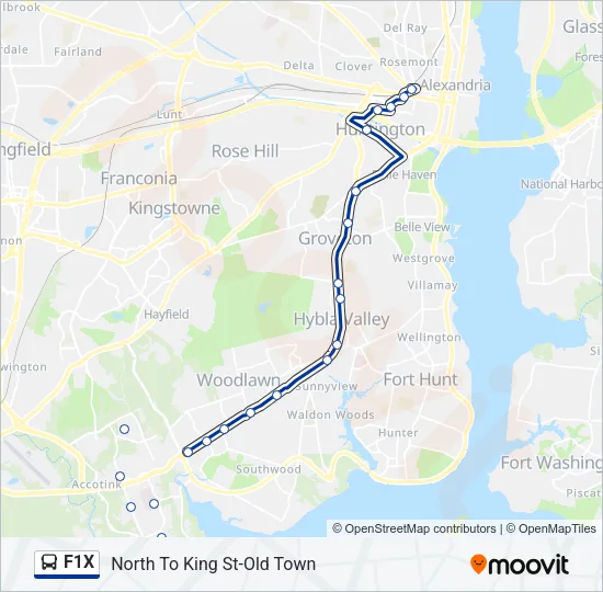 F1X Bus Line Map