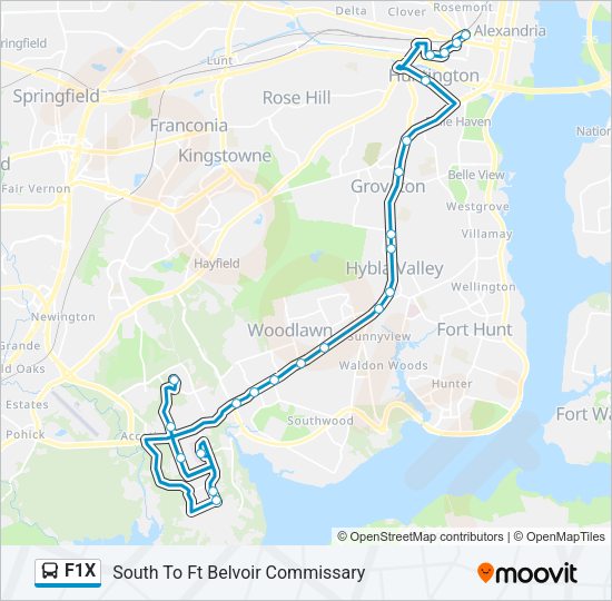 F1X Bus Line Map