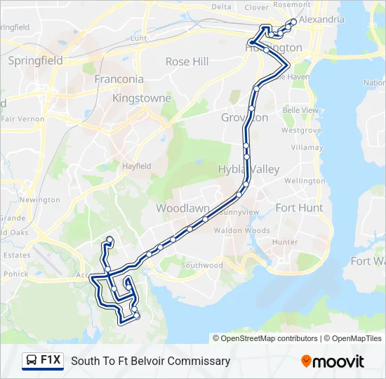 F1X Bus Line Map
