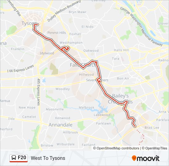 F20 Bus Line Map
