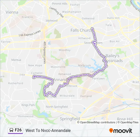 F26 Bus Line Map