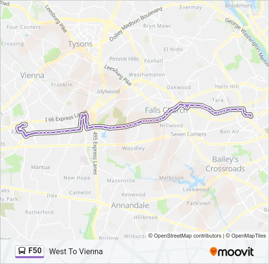 F50 Bus Line Map