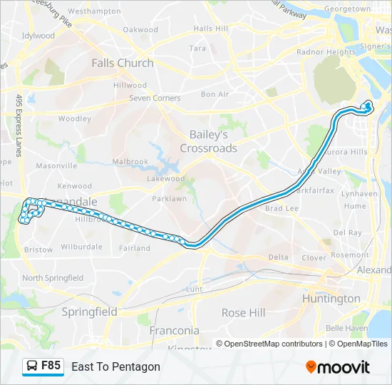F85 Bus Line Map