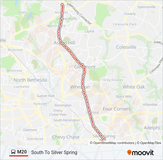 M20 Bus Line Map