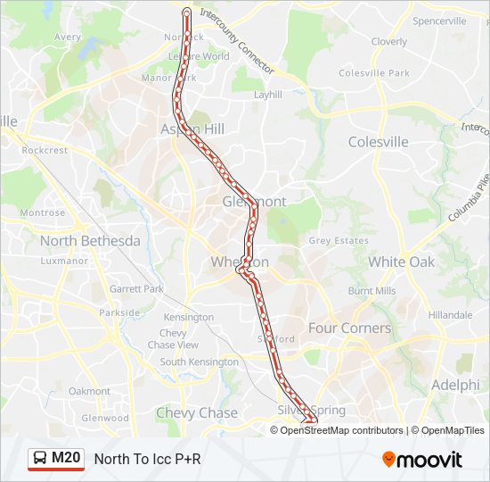 M20 Bus Line Map