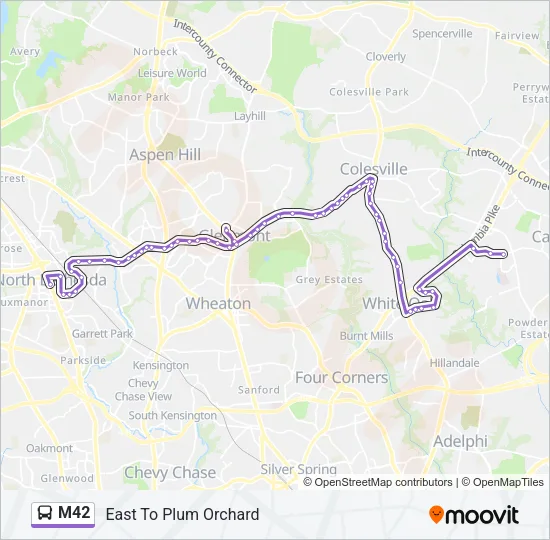 M42 Bus Line Map