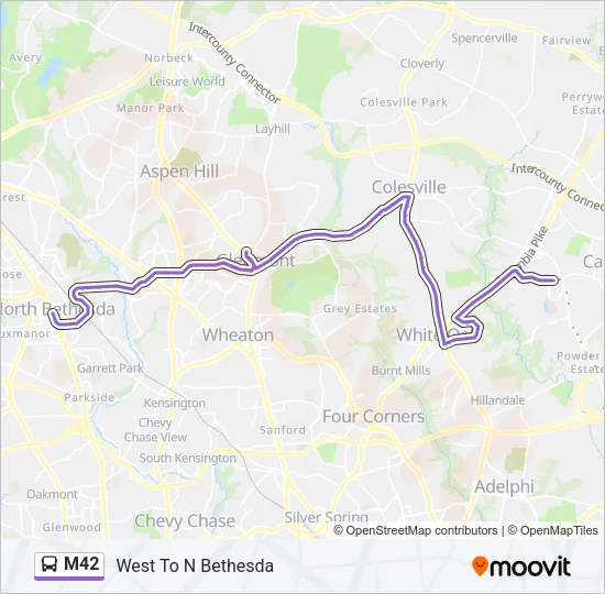 M42 Bus Line Map