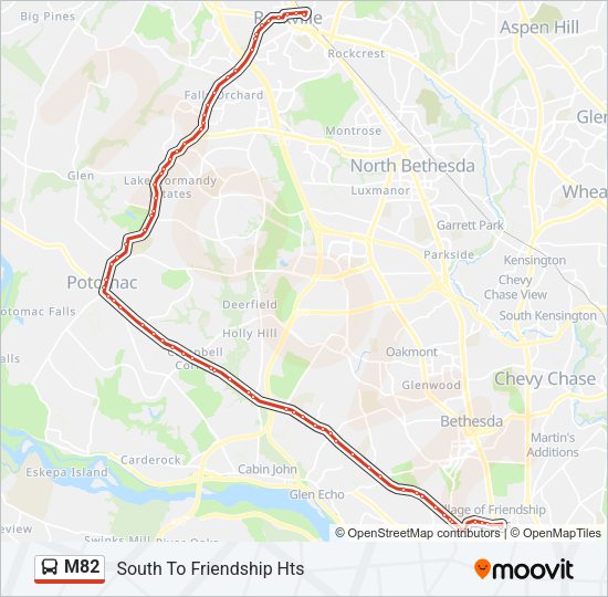 M82 Bus Line Map