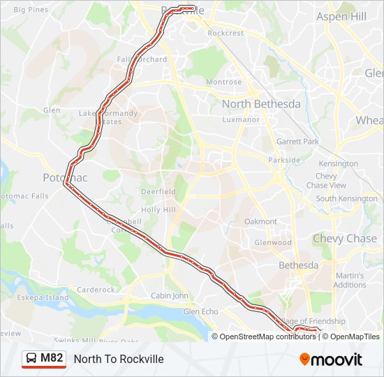 M82 Bus Line Map