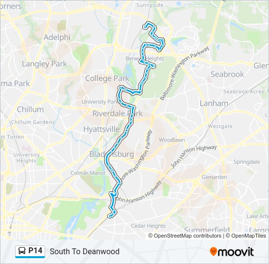 P14 Bus Line Map