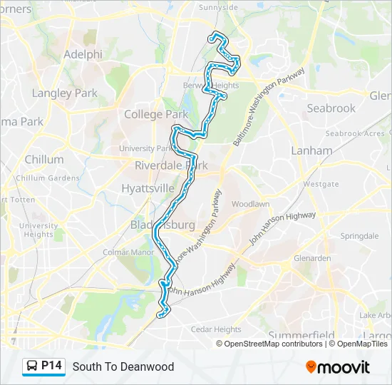 P14 Bus Line Map
