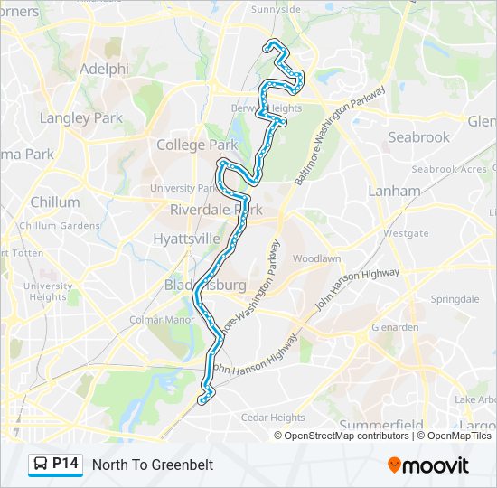 P14 Bus Line Map