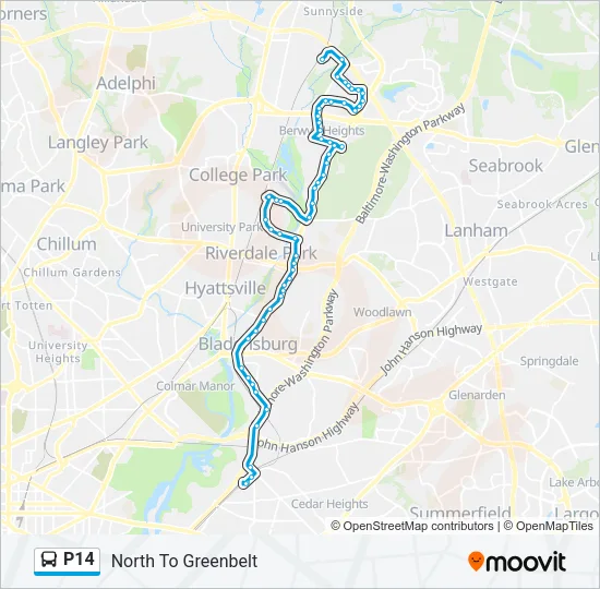 P14 Bus Line Map