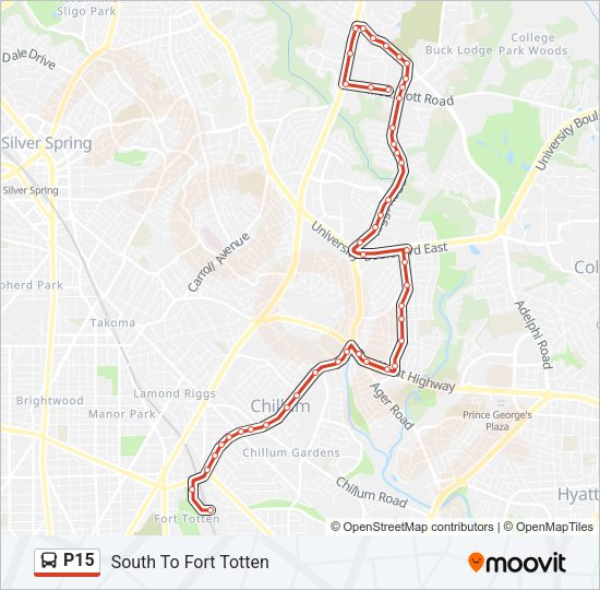 P15 Bus Line Map
