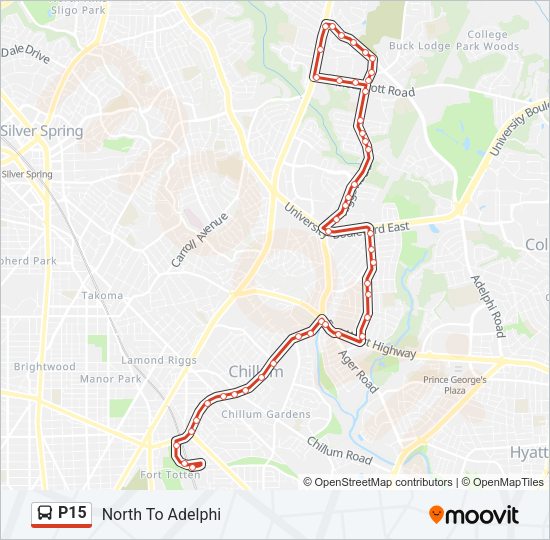 P15 Bus Line Map