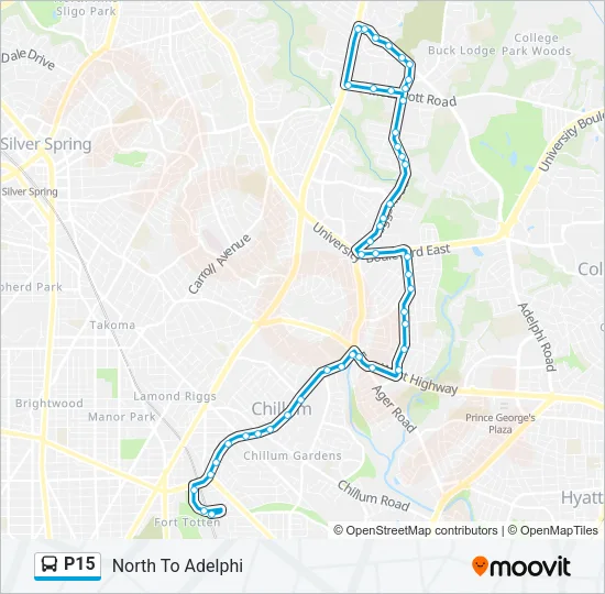 P15 Bus Line Map