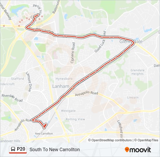 P20 Bus Line Map