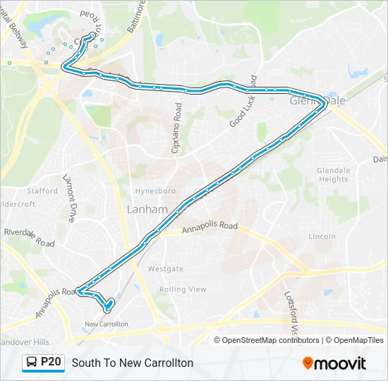 P20 Bus Line Map