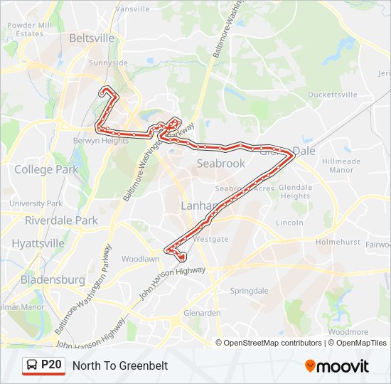 P20 Bus Line Map