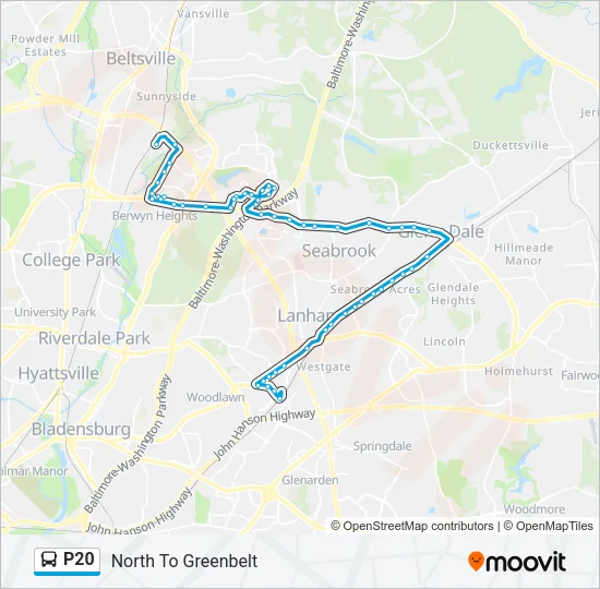 P20 Bus Line Map