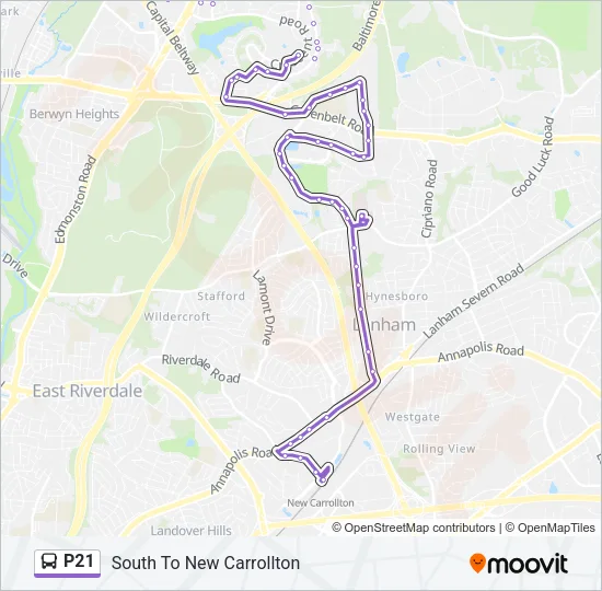 P21 Bus Line Map