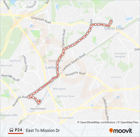 P24 Bus Line Map