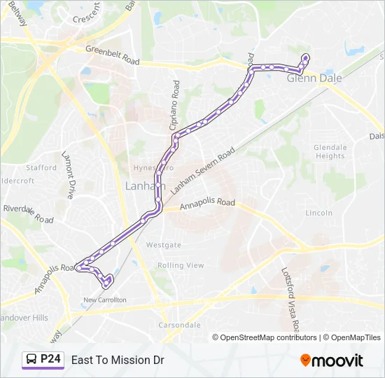 P24 Bus Line Map