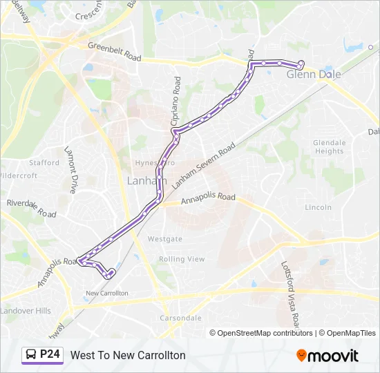 P24 Bus Line Map
