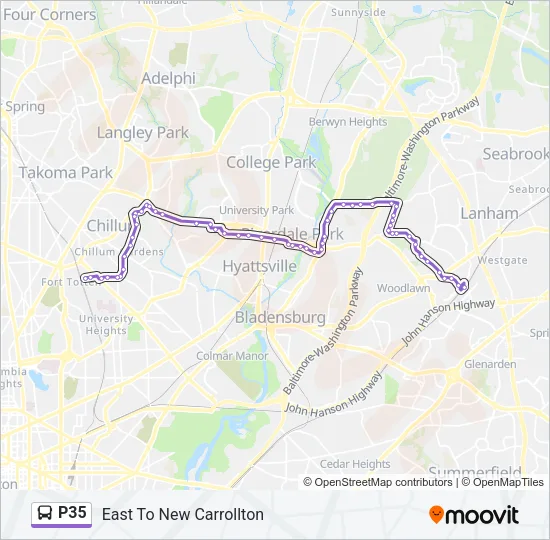 P35 Bus Line Map