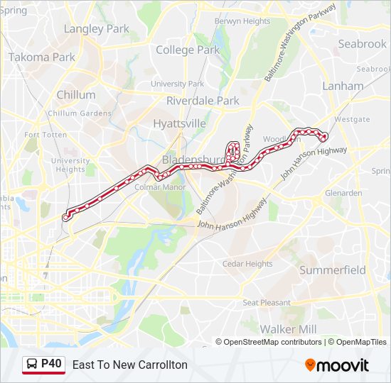 P40 Bus Line Map