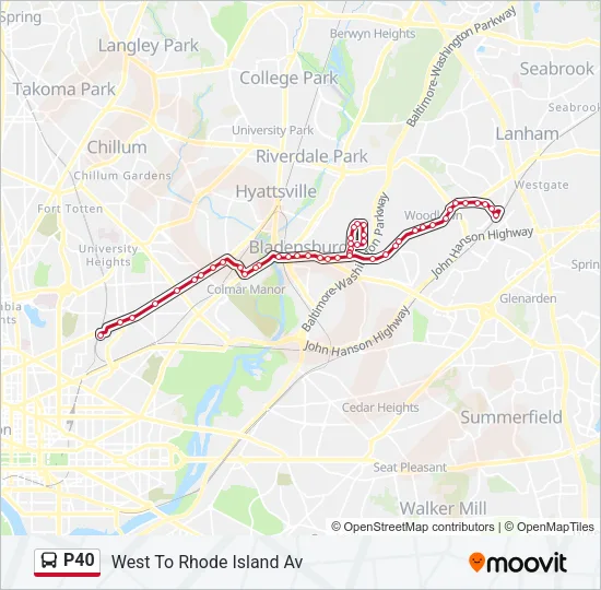 P40 Bus Line Map