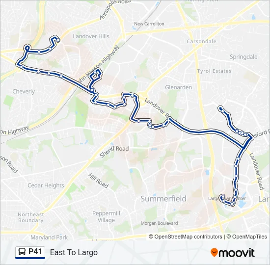 P41 Bus Line Map