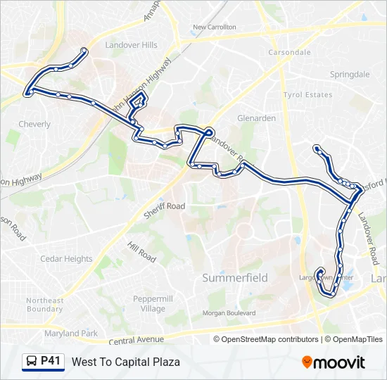 P41 Bus Line Map