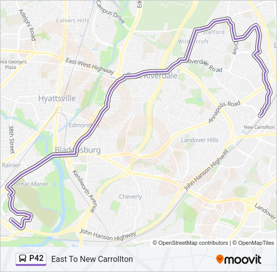 P42 Bus Line Map
