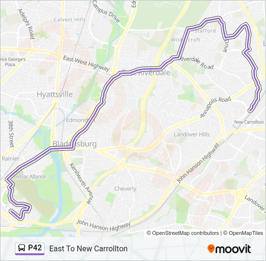 P42 Bus Line Map