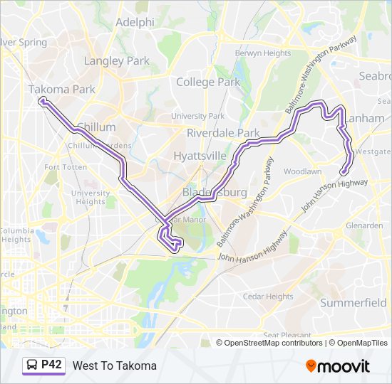 P42 Bus Line Map