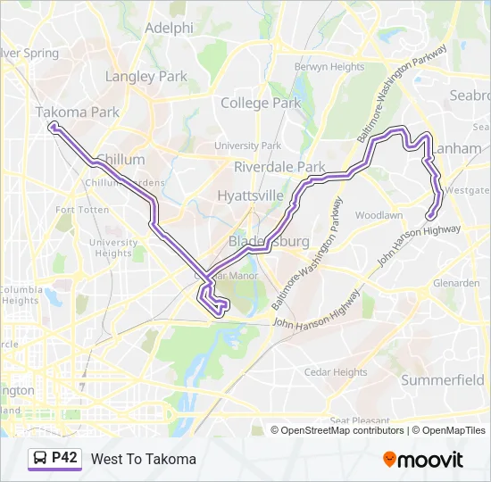 P42 Bus Line Map