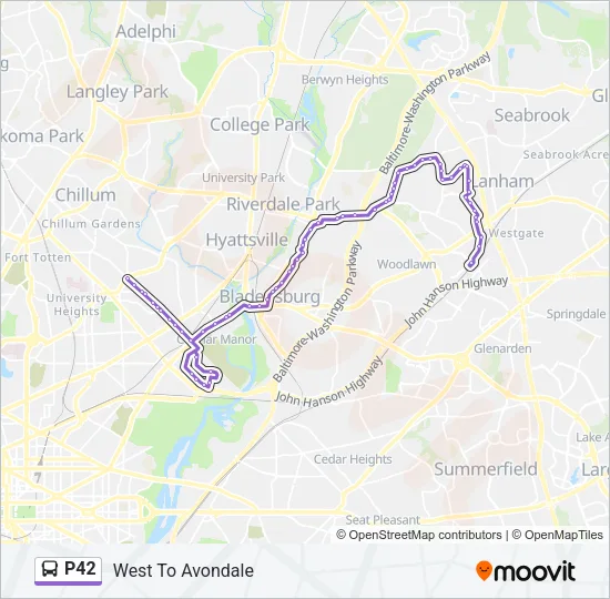 P42 Bus Line Map
